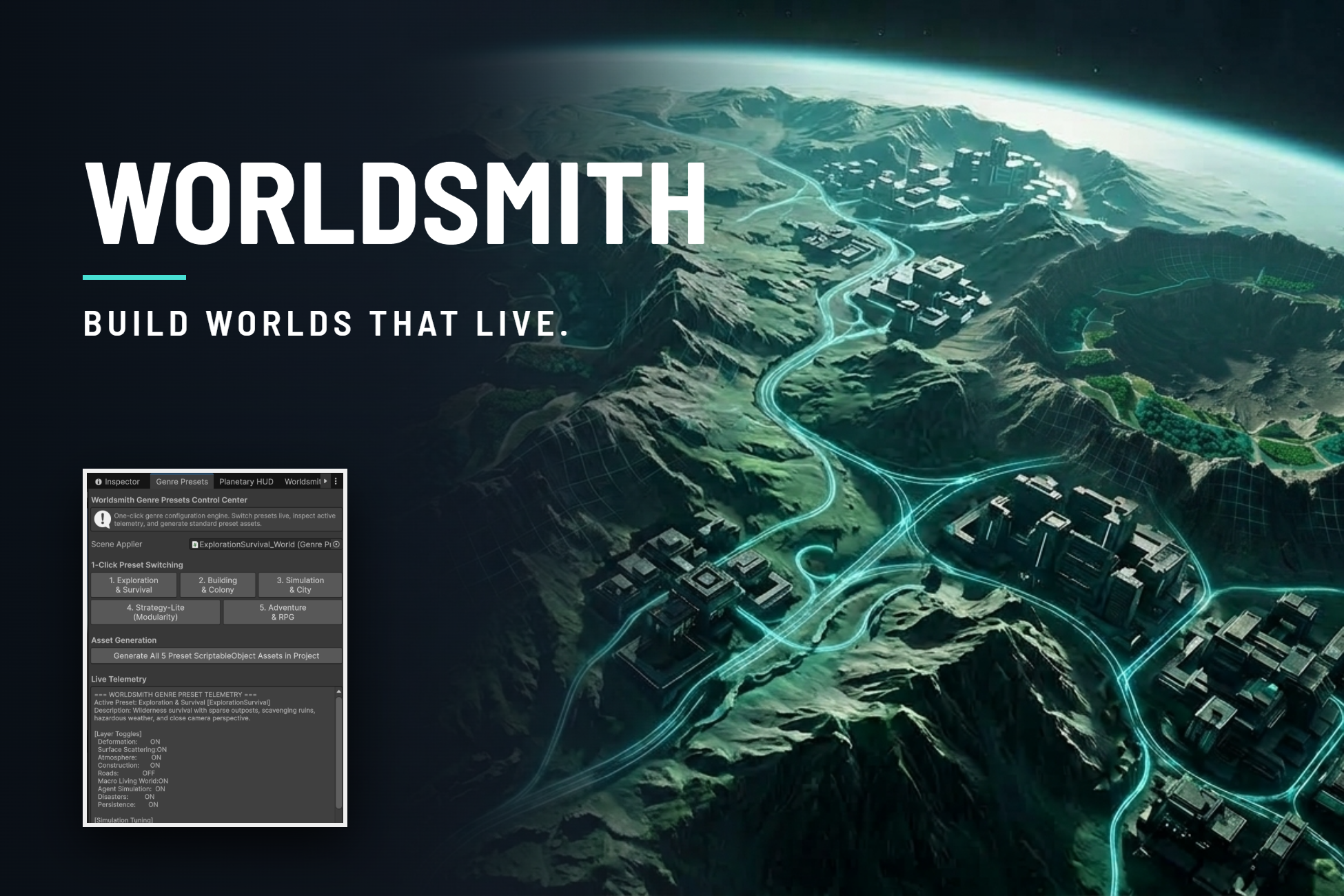 Worldsmith — planet generation and population toolkit